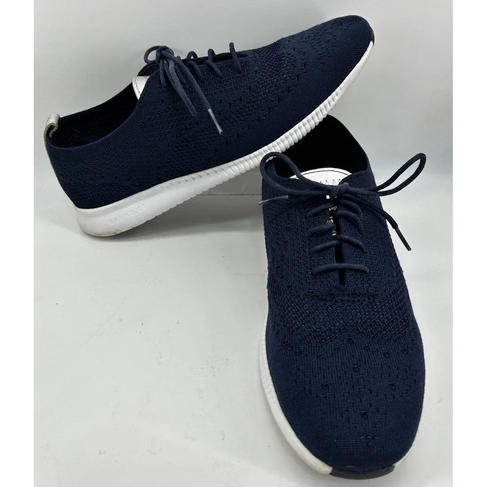 Cole Haan Zerogrand Stitchlife Oxford Marine Blue W10586 Men's Size 10B‎